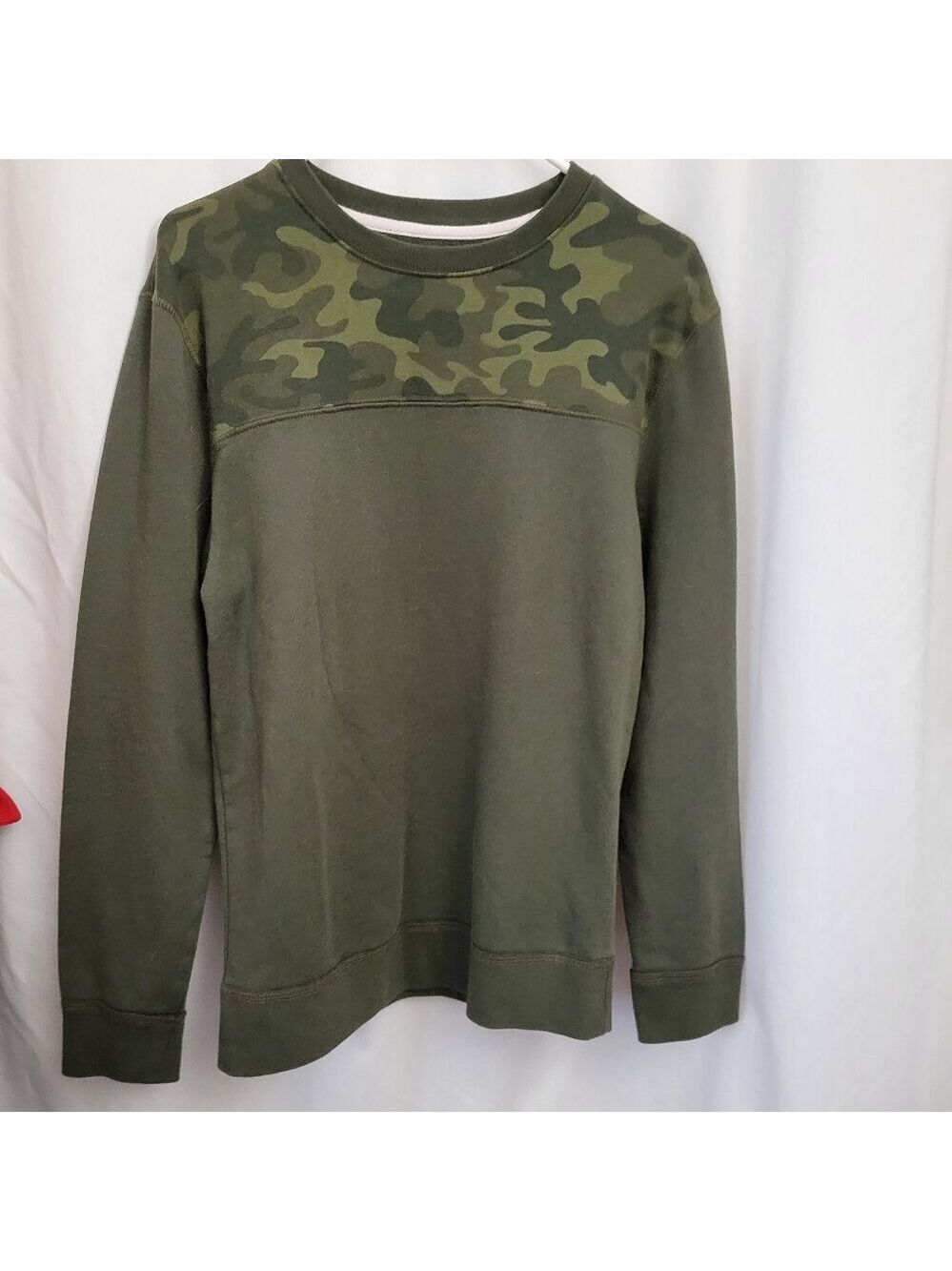 Urban Pipeline Sweatshirt Small Camo Camouflage Green pullover long slv Unisex
